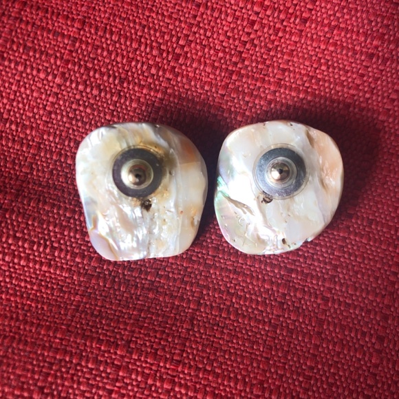 Scull, Abalone & Swarovski Chrystal Earrings (One of a Kind) - Picture 5 of 10